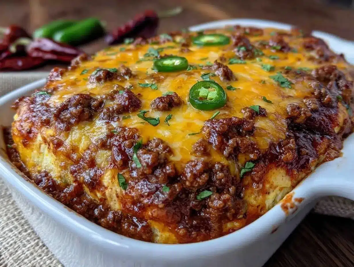 beef enchilada casserole preparation steps