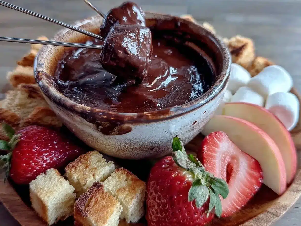 chocolate fondue for two preparation steps