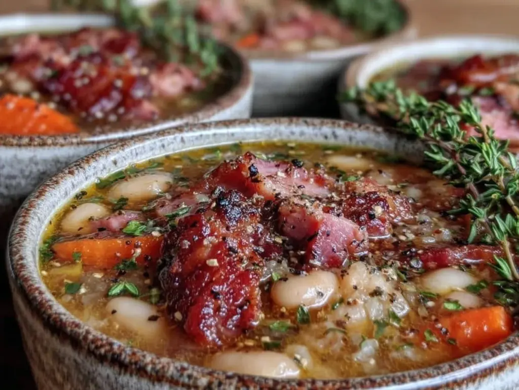 cozy ham and bean soup - featured image