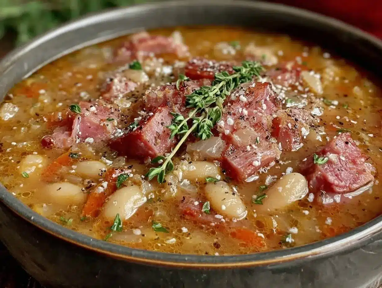 cozy ham and bean soup preparation steps