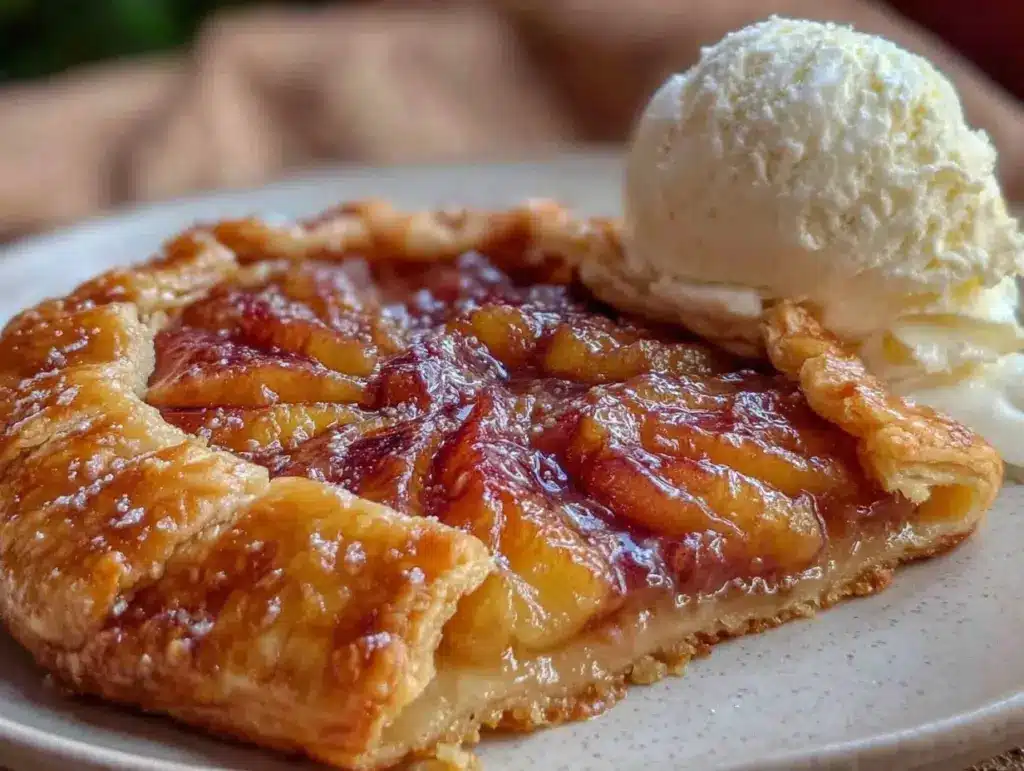 cozy peach galette recipe - featured image