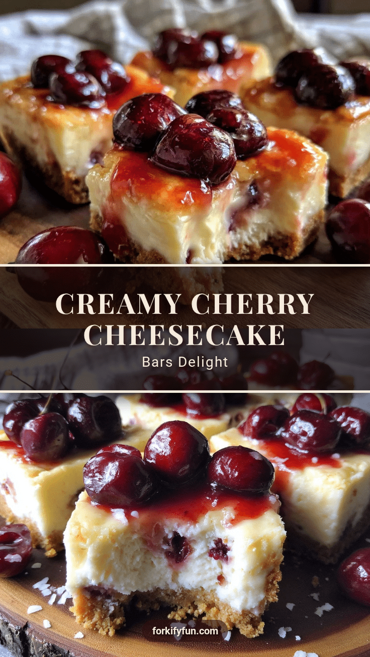 creamy cherry cheesecake bars recipe
