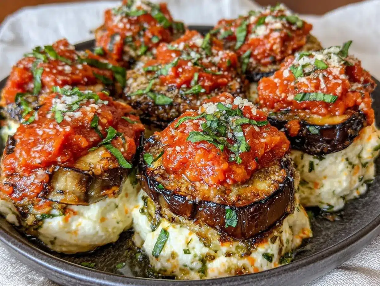 creamy eggplant rollatini with ricotta preparation steps