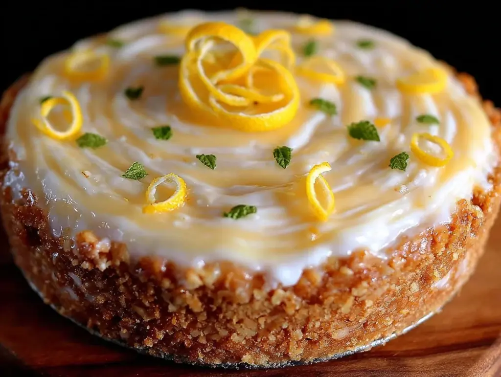 creamy frozen lemonade pie - featured image