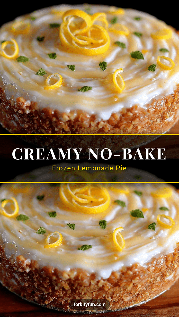 creamy frozen lemonade pie recipe