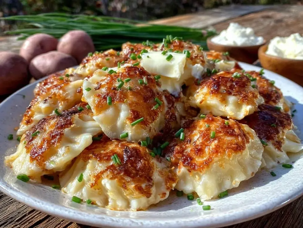 creamy potato and cheese pierogi - featured image
