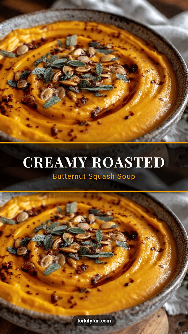 creamy roasted butternut squash soup recipe