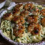 creamy shrimp Alfredo for two - featured image