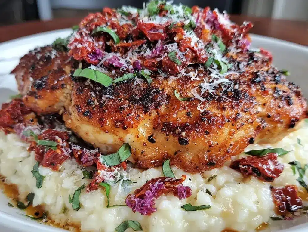 creamy tuscan chicken - featured image