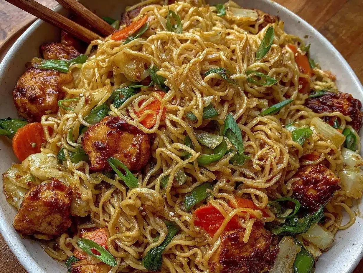 crispy chicken chow mein preparation steps