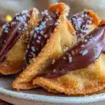 crispy chocolate dipped fortune cookies - featured image