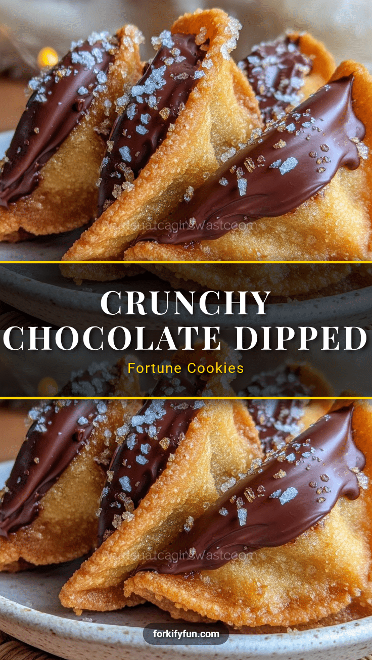 crispy chocolate dipped fortune cookies recipe