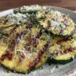 crispy grilled zucchini with parmesan - featured image