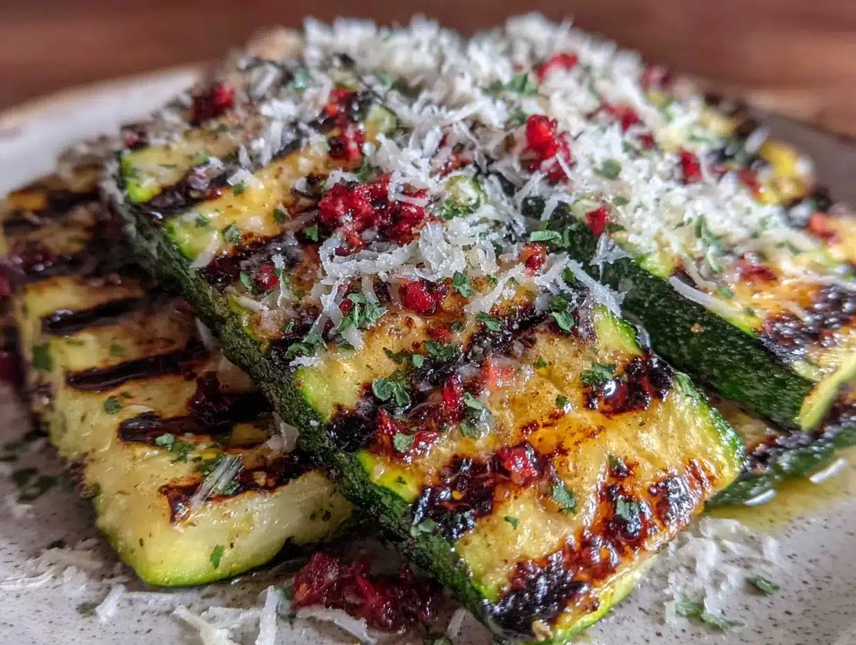 crispy grilled zucchini with parmesan preparation steps