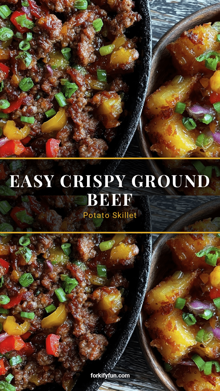 crispy ground beef and potato skillet recipe