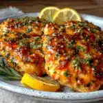 crispy lemon herb baked chicken breasts - featured image