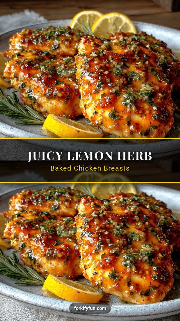 crispy lemon herb baked chicken breasts recipe