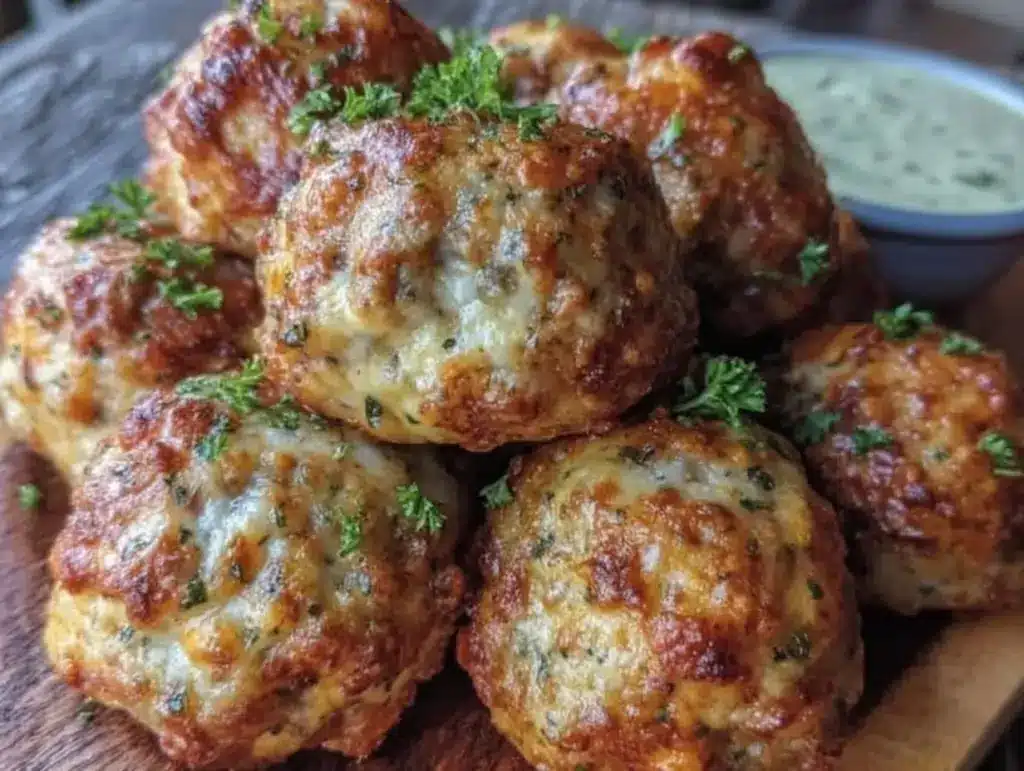 crispy sausage cheese balls - featured image