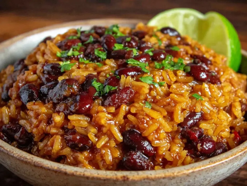 Cuban style beans and rice - featured image