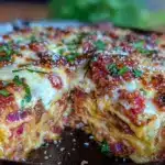 easy cheesy skillet lasagna - featured image