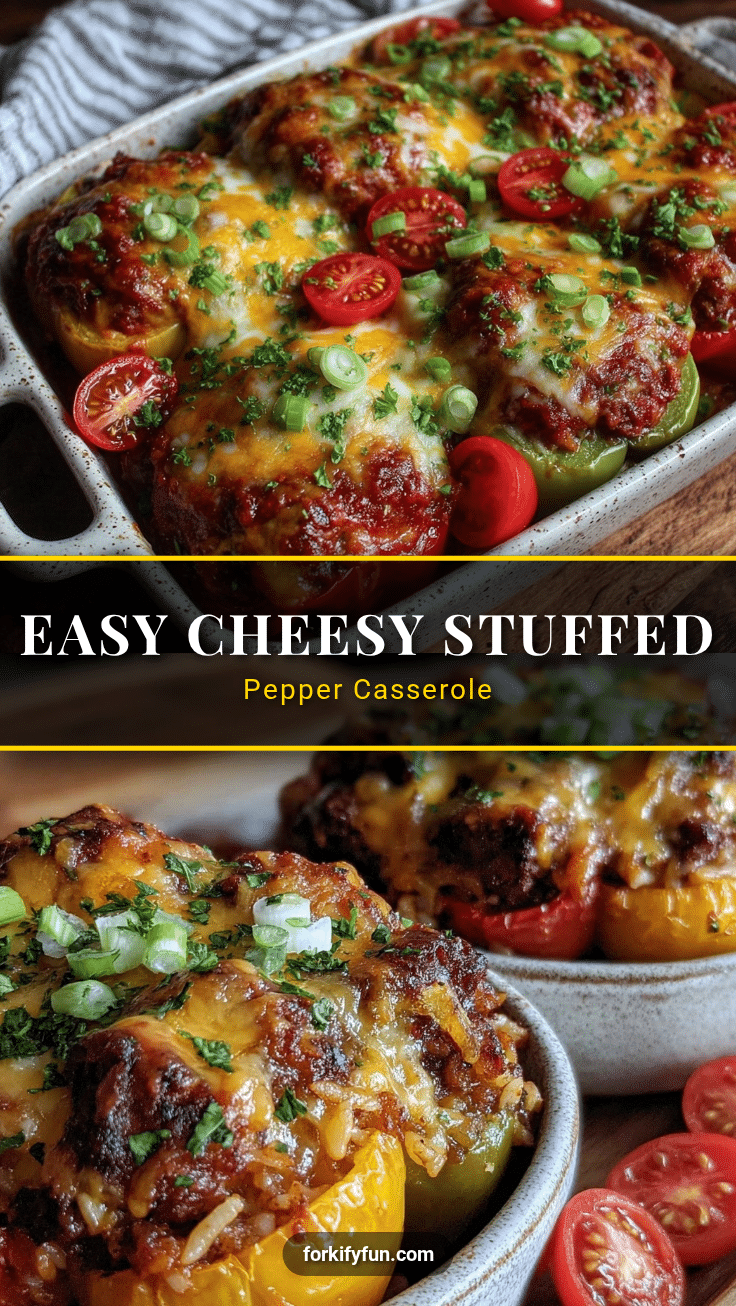 easy cheesy stuffed pepper casserole recipe