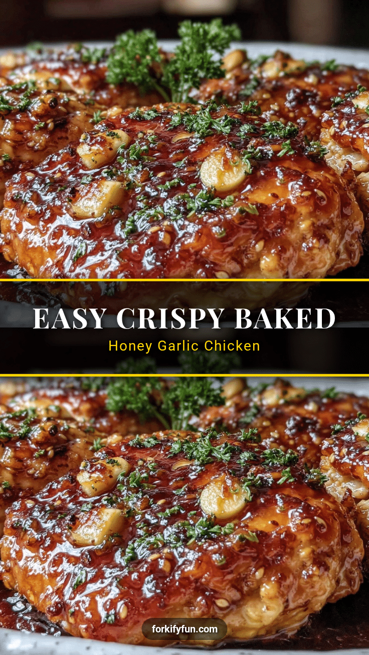 easy crispy baked honey garlic chicken recipe
