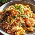 easy crispy restaurant style egg fried rice - featured image