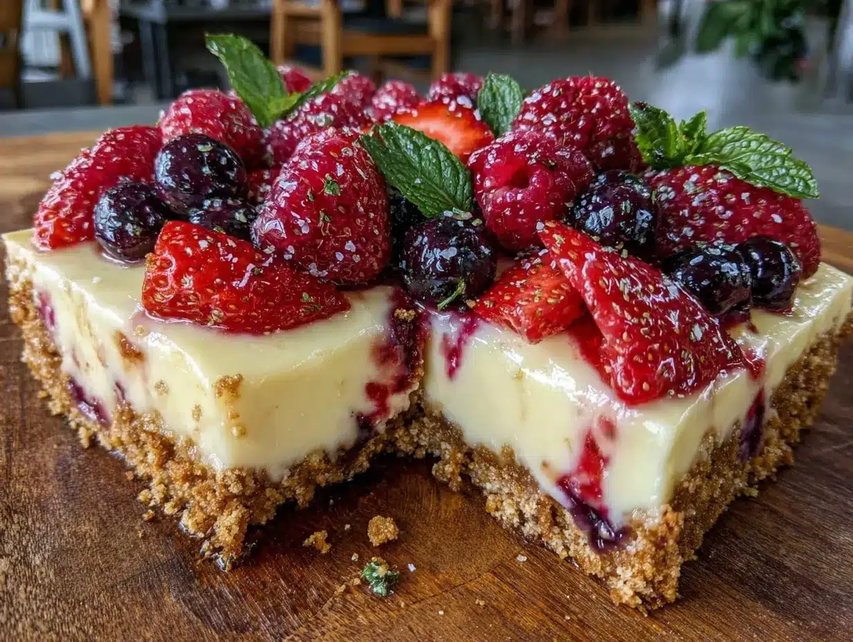 easy no-bake summer berry tart preparation steps