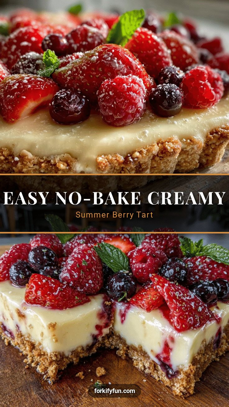easy no-bake summer berry tart recipe