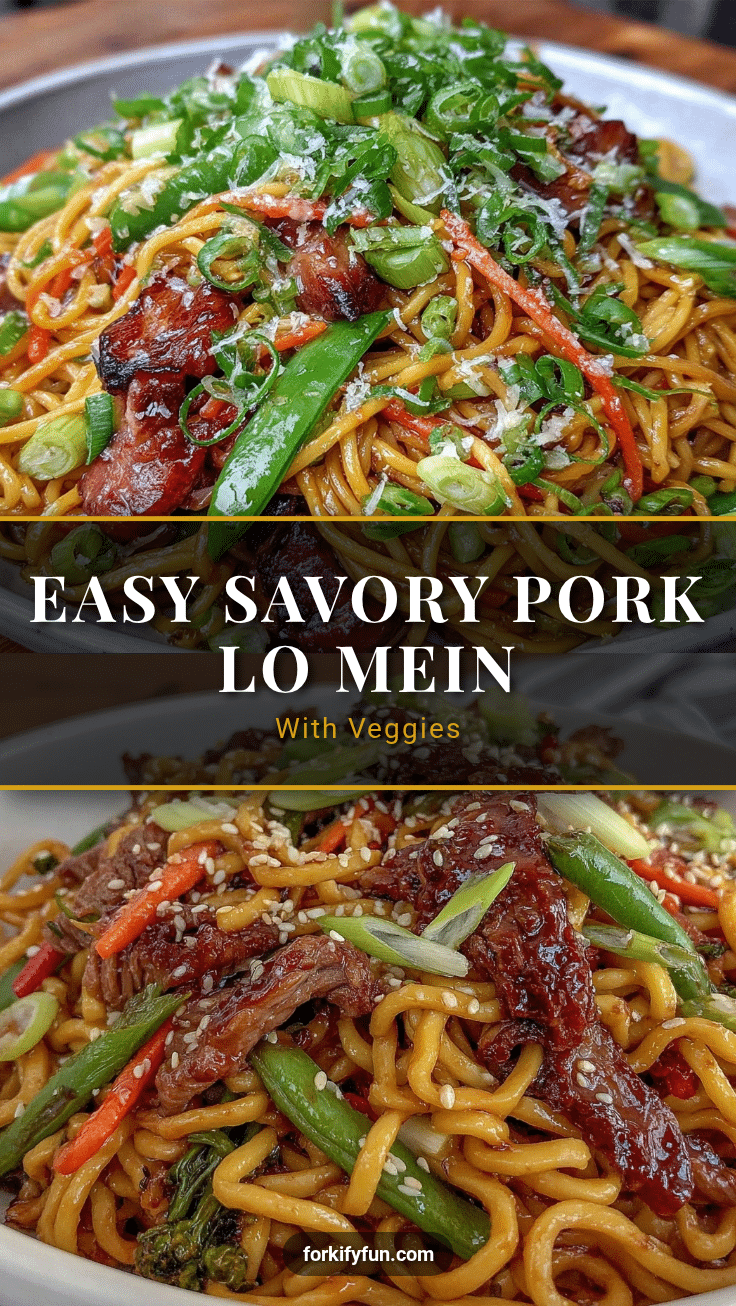 Easy Savory Pork Lo Mein recipe