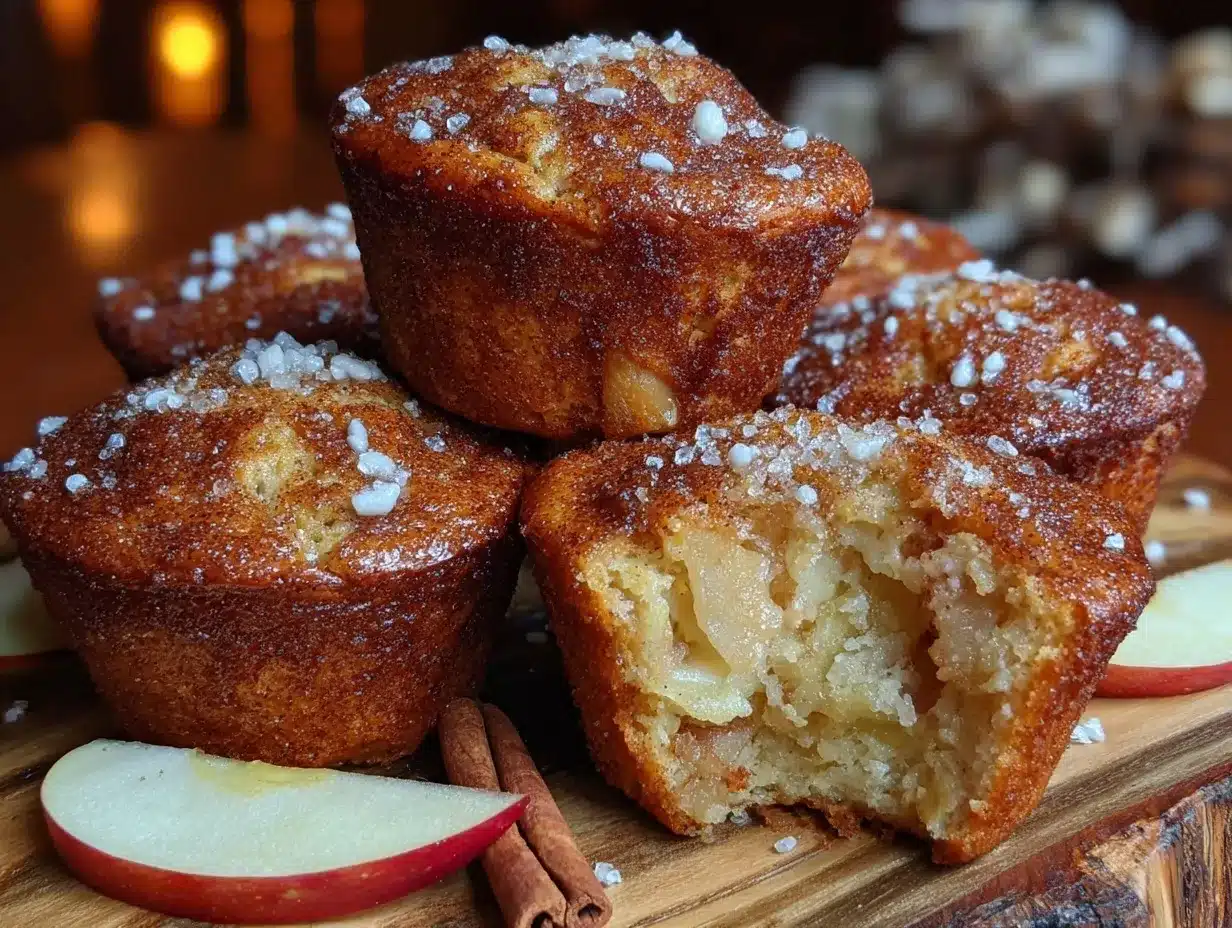 fluffy apple cinnamon muffins preparation steps