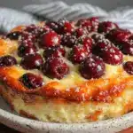 fluffy cherry clafoutis - featured image