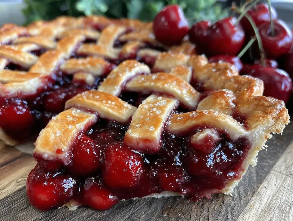 fresh cherry pie recipe - featured image