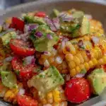 fresh corn and avocado salad - featured image