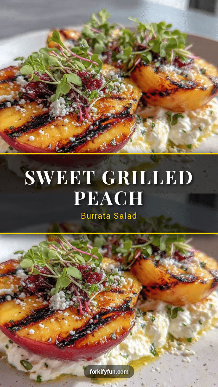 fresh grilled peach and burrata salad recipe