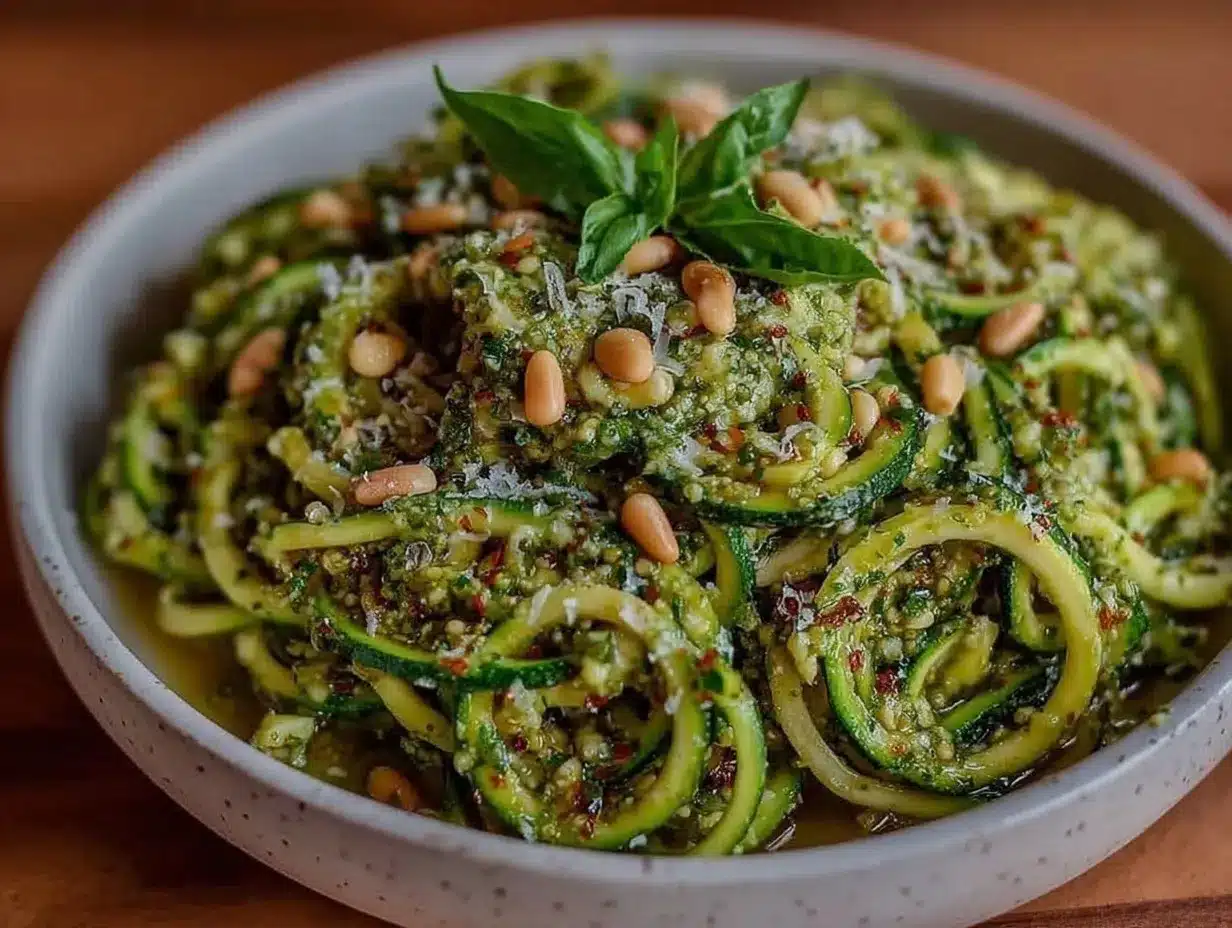 fresh zucchini noodles recipe preparation steps