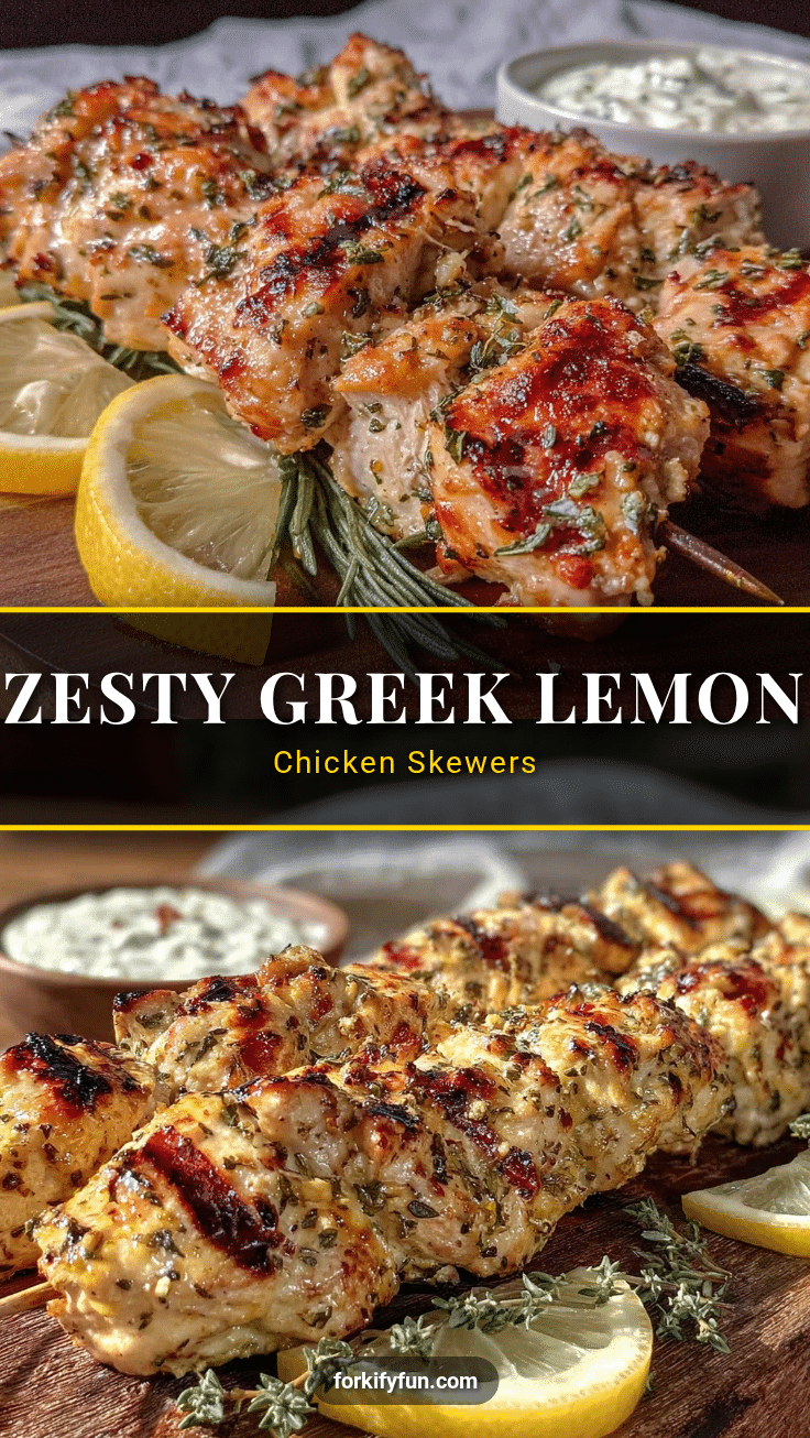 Greek Lemon Chicken Skewers recipe