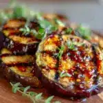 grilled balsamic eggplant recipe - featured image