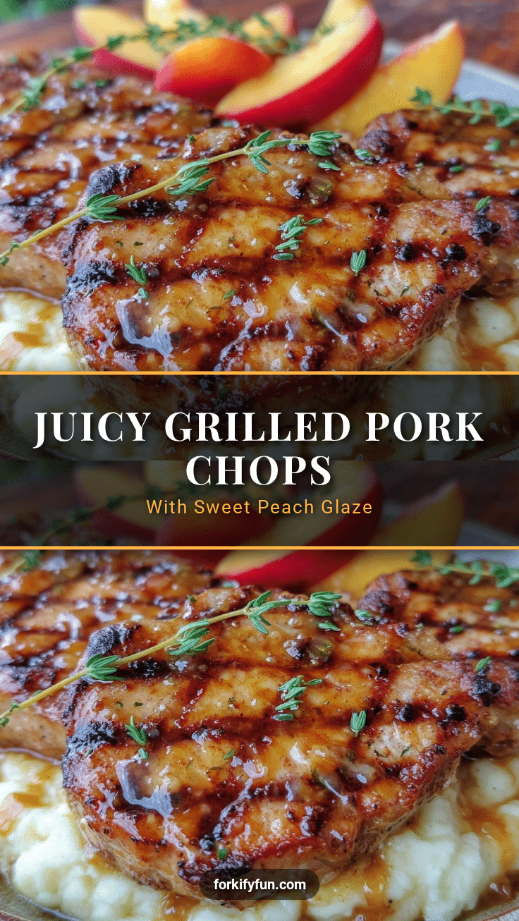 grilled pork chops with sweet peach glaze recipe