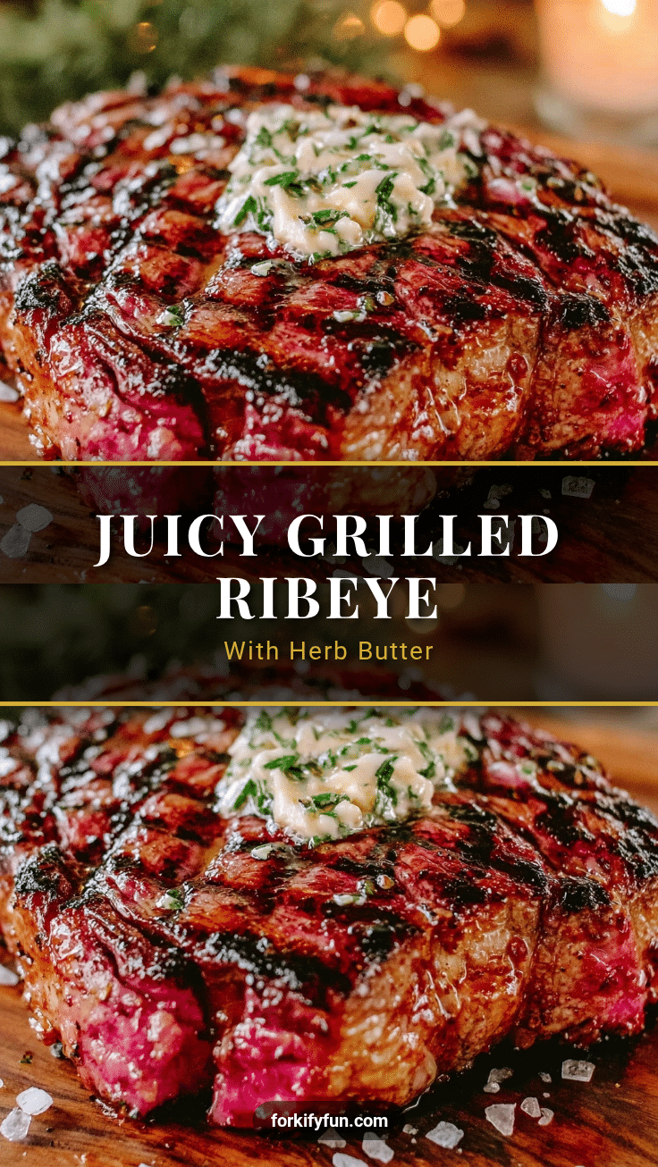 grilled ribeye steak with herb butter recipe