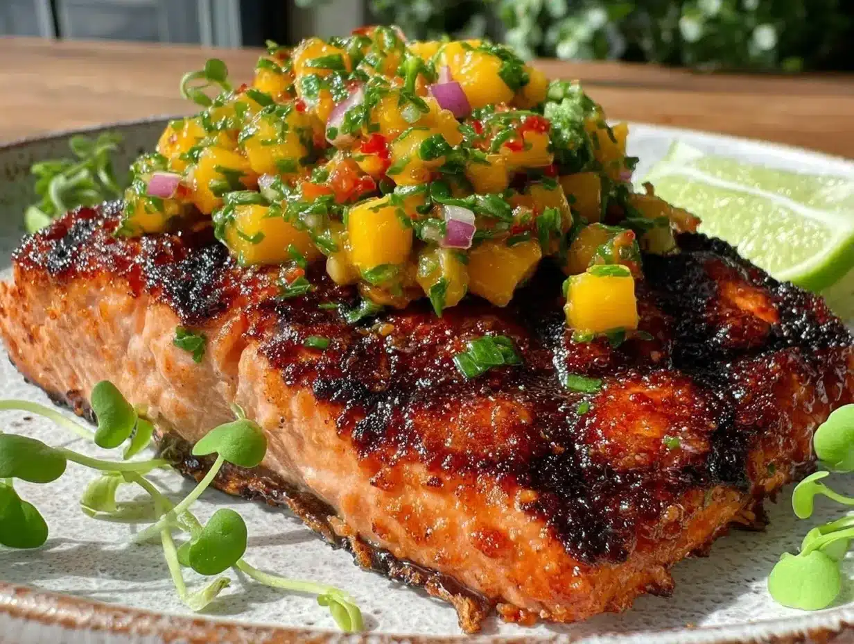 grilled salmon with zesty mango salsa preparation steps