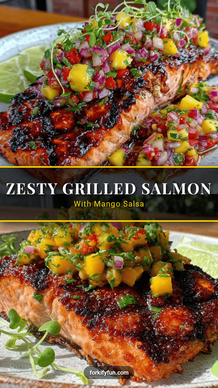 grilled salmon with zesty mango salsa recipe