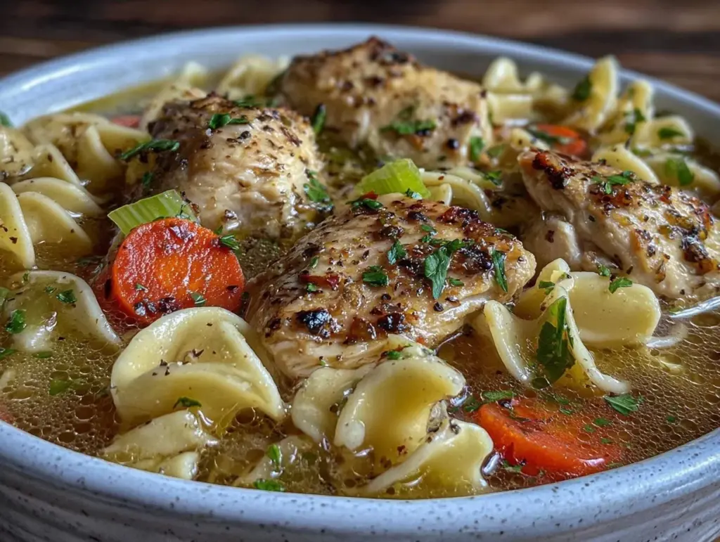 homemade chicken noodle soup - featured image