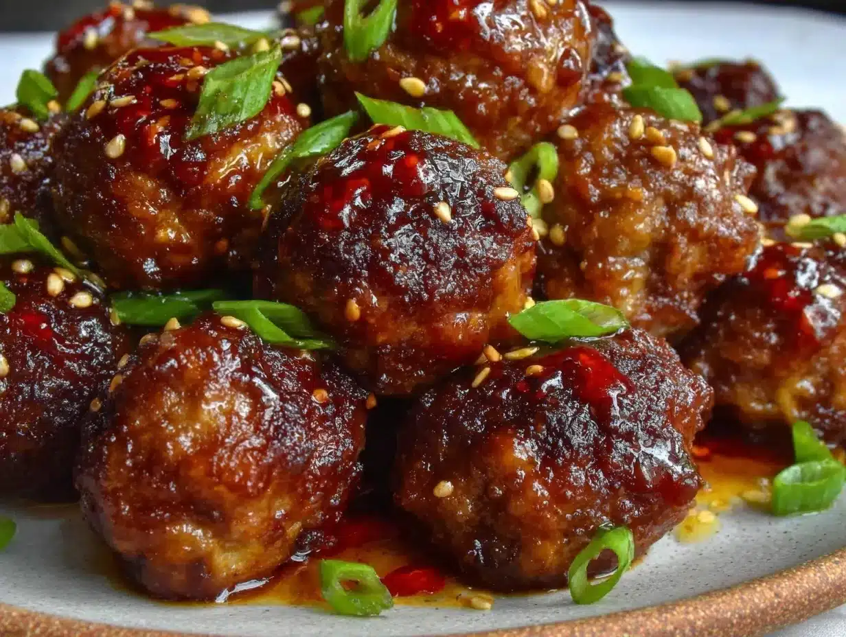 honey sriracha meatballs preparation steps