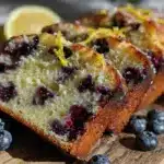 moist blueberry lemon pound cake recipe - featured image