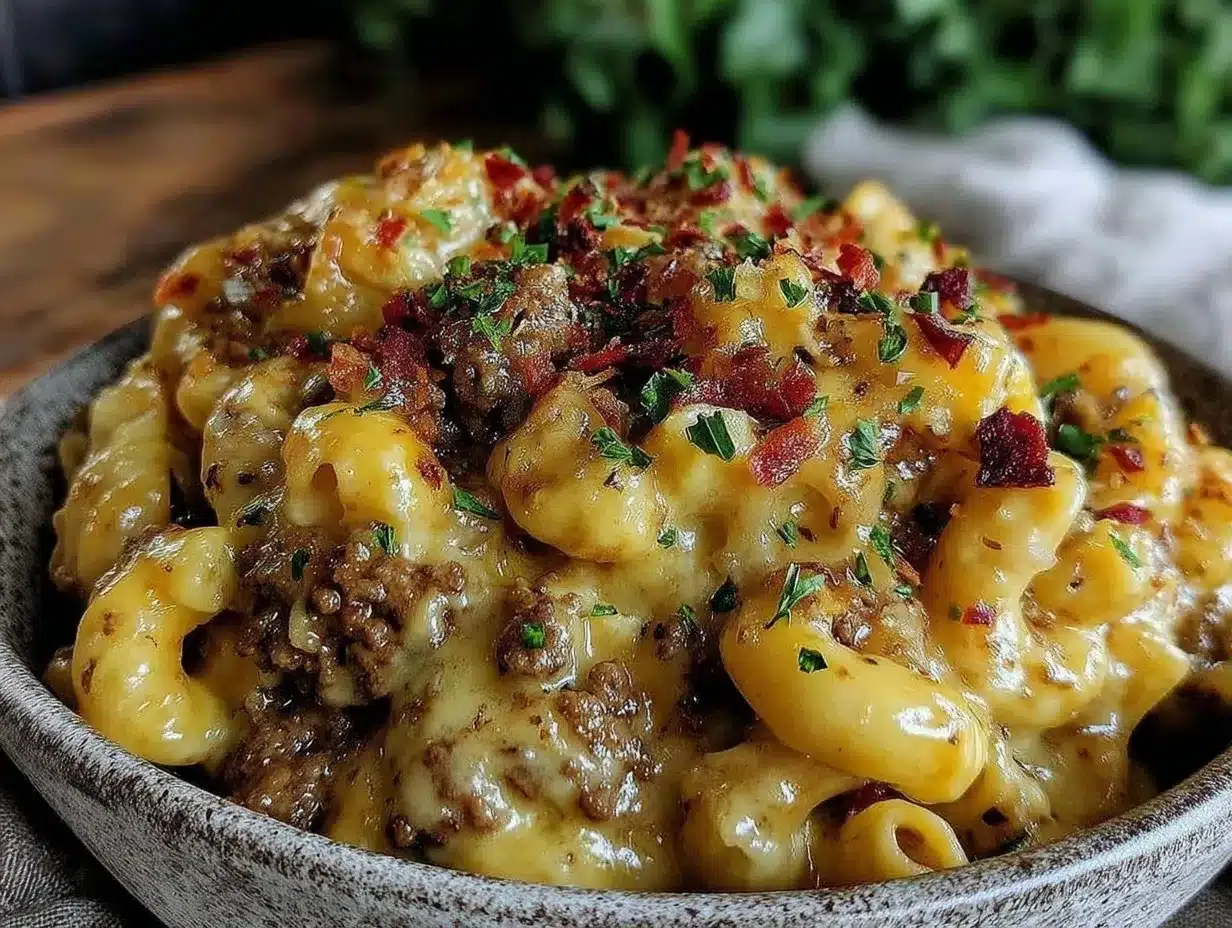 one-pot cheeseburger macaroni preparation steps