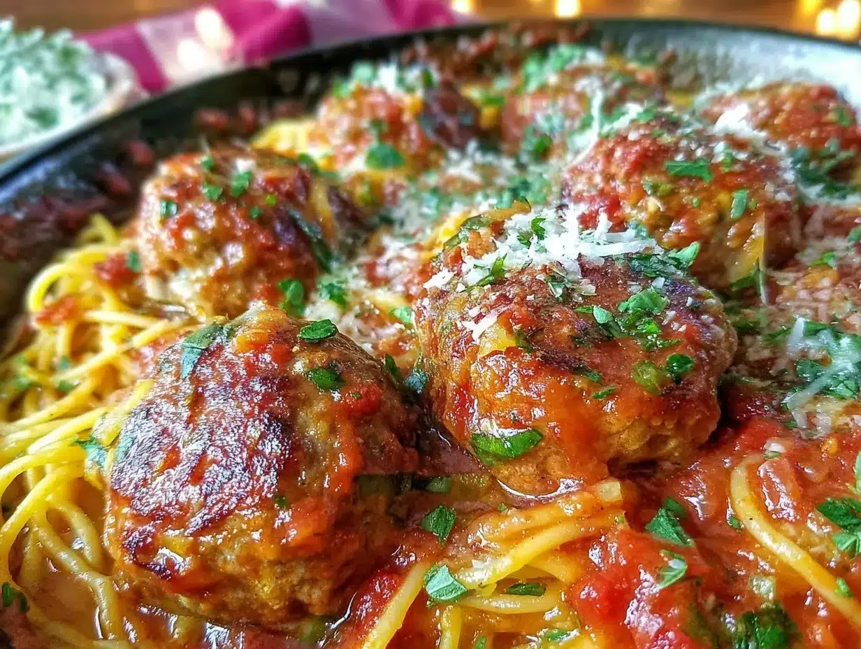 one-pot spaghetti and meatballs preparation steps