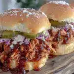 pulled BBQ chicken sandwiches - featured image