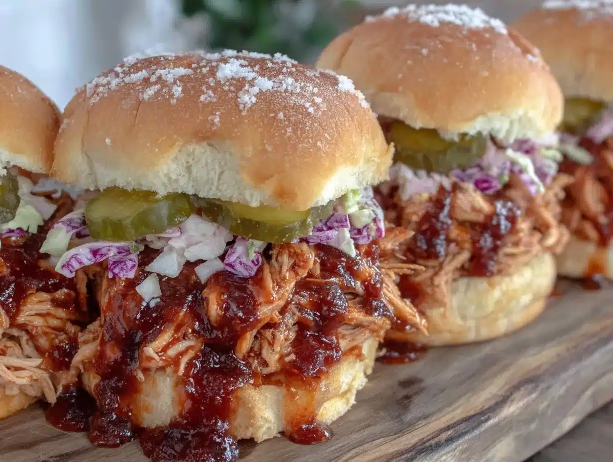 pulled BBQ chicken sandwiches preparation steps