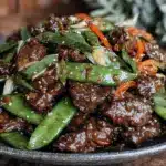 quick savory beef with snow peas stir-fry - featured image